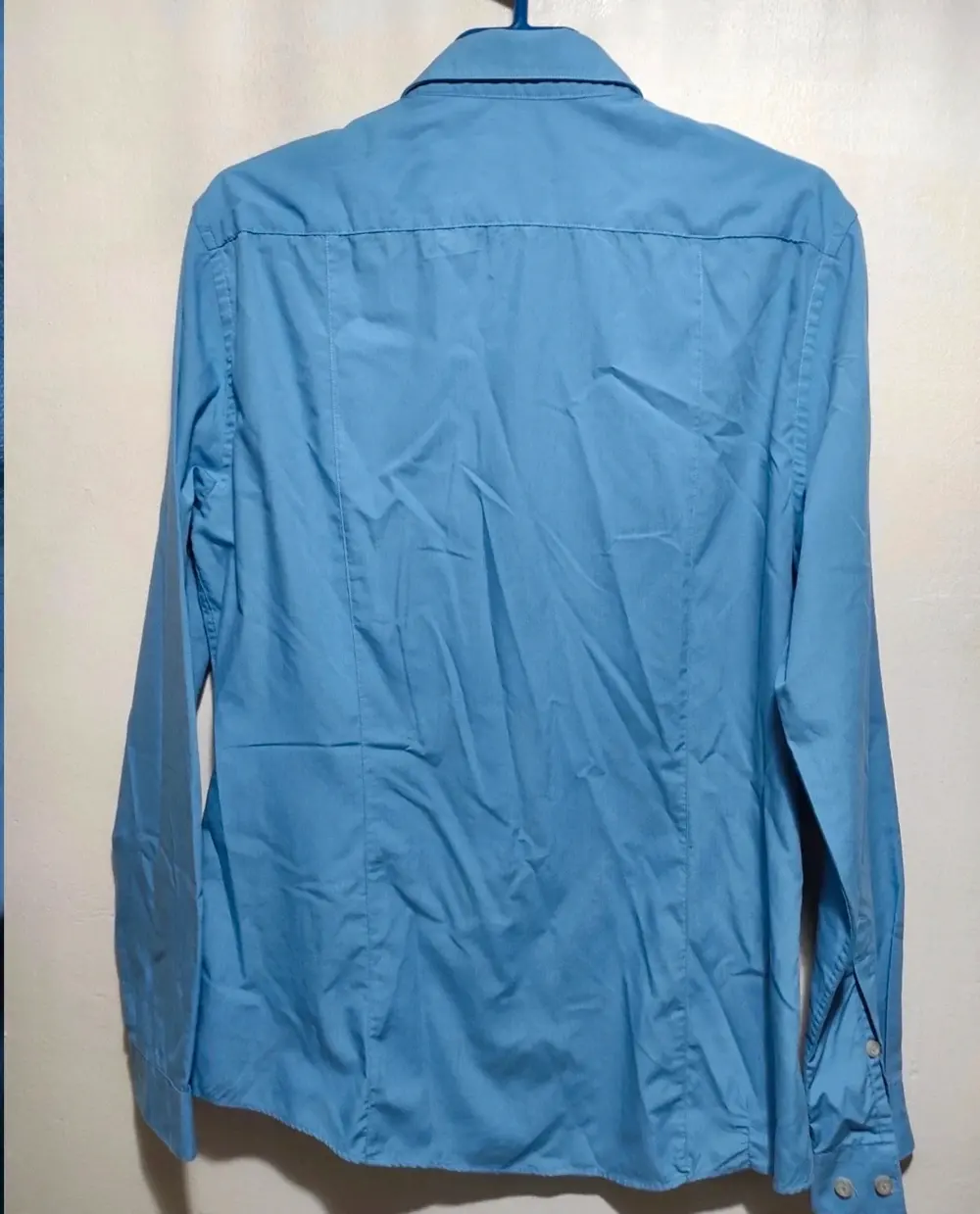 Camisa lisa manga larga H&M easy iron talla M*, foto 5