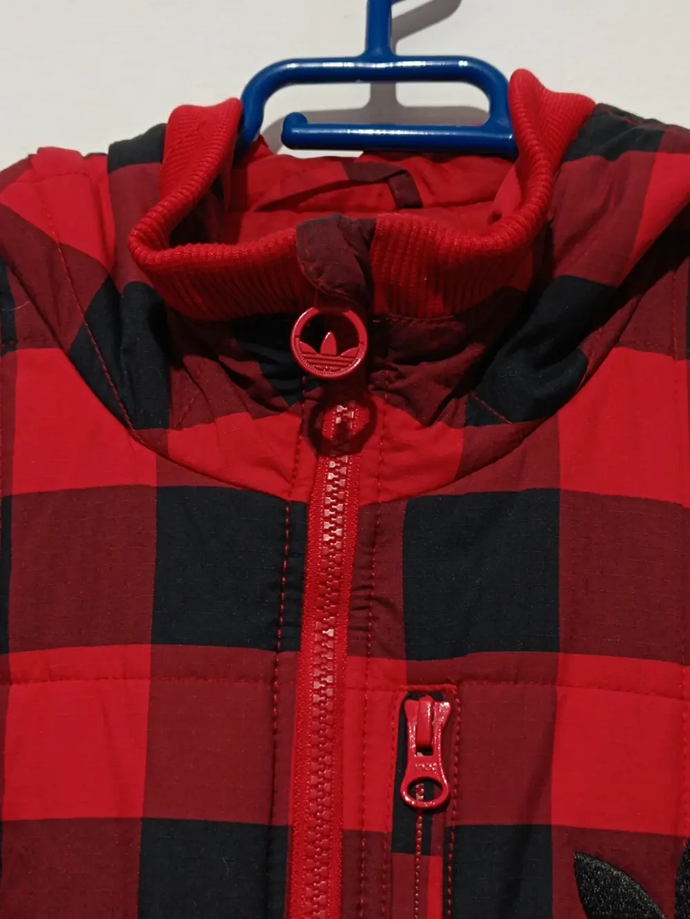 Chaqueta vintage a cuadros acolchada Adidas originals talla S ver medidas, foto 5