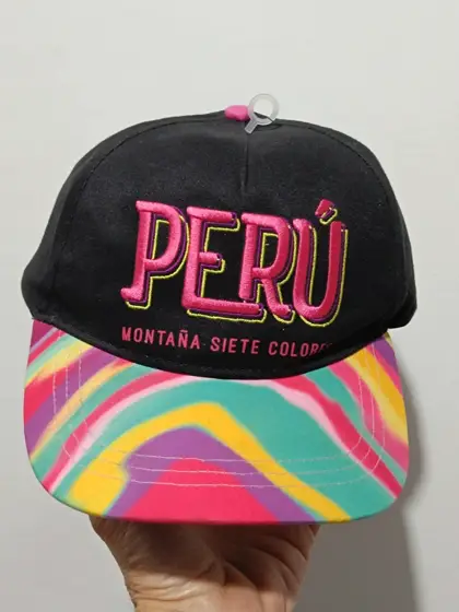 Gorra Classica Sublimada negra Montaña siete 🌈 Perú talla única ajustable adulto unisex