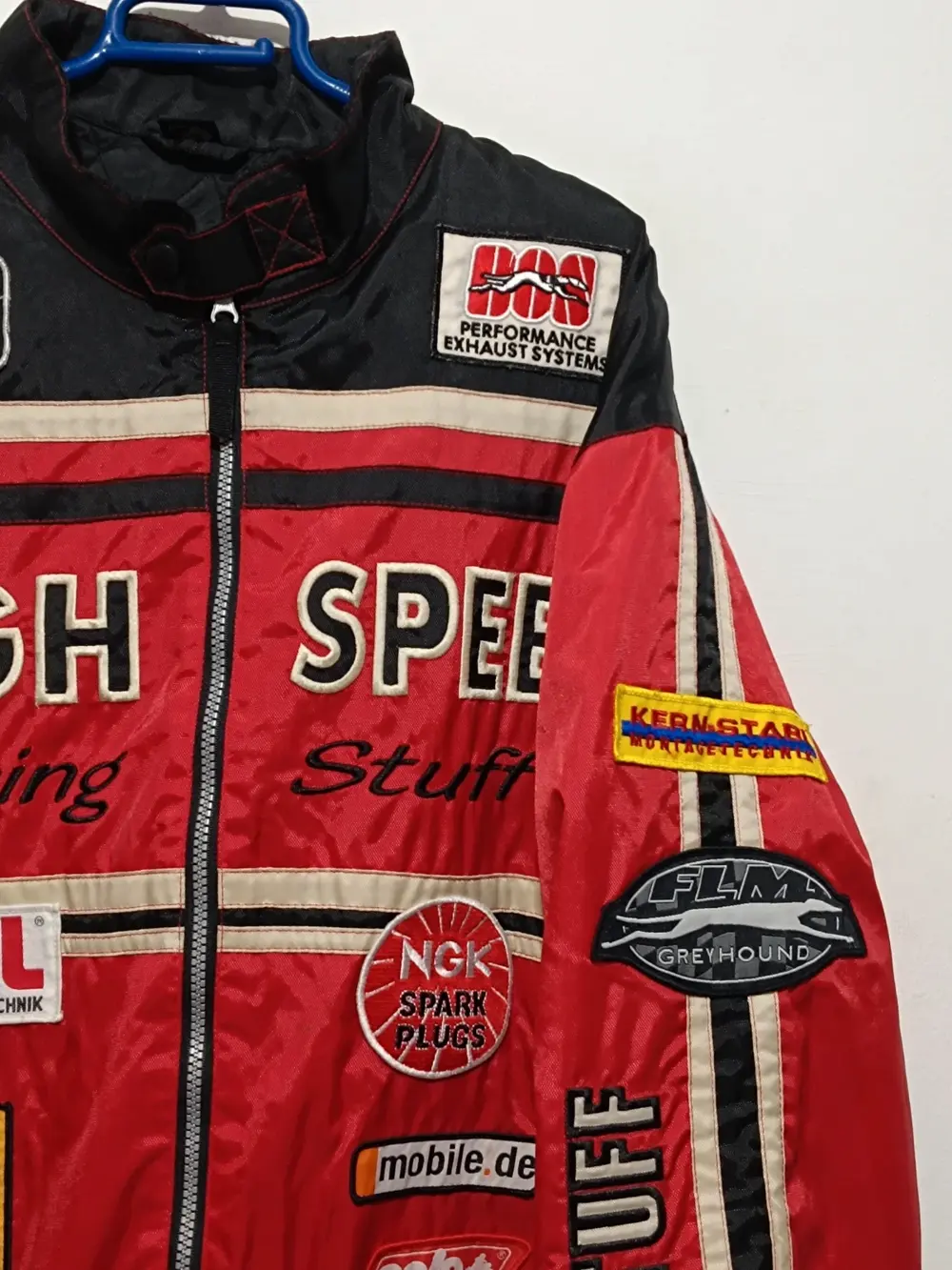 Chaqueta Carreras vintage High speed Radlack Stuff roja talla M, foto 3