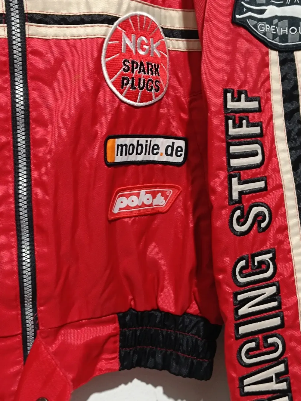 Chaqueta Carreras vintage High speed Radlack Stuff roja talla M, foto 4