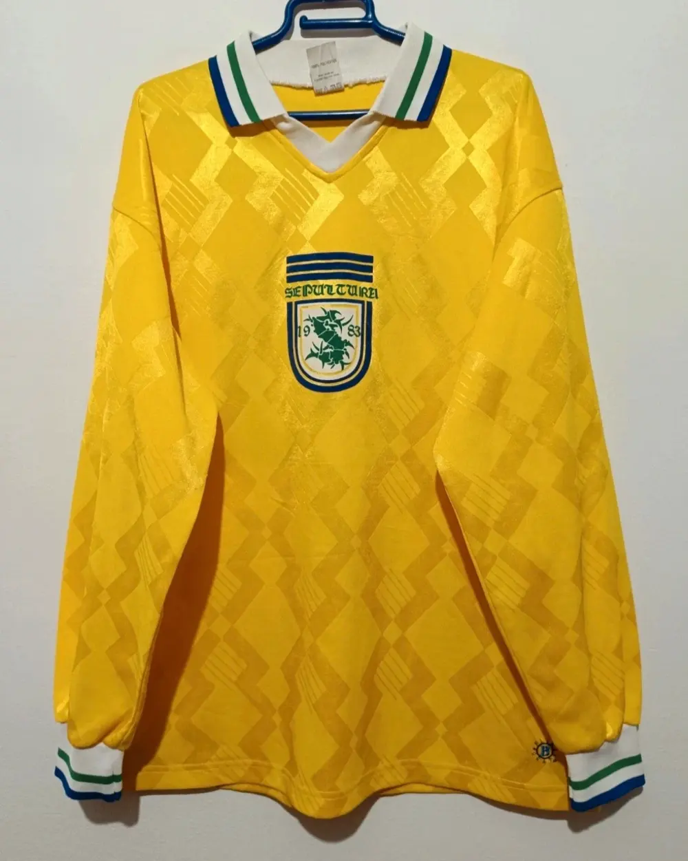 Camiseta vintage Sepultura Brasil 1994 talla XL Blue Grape*