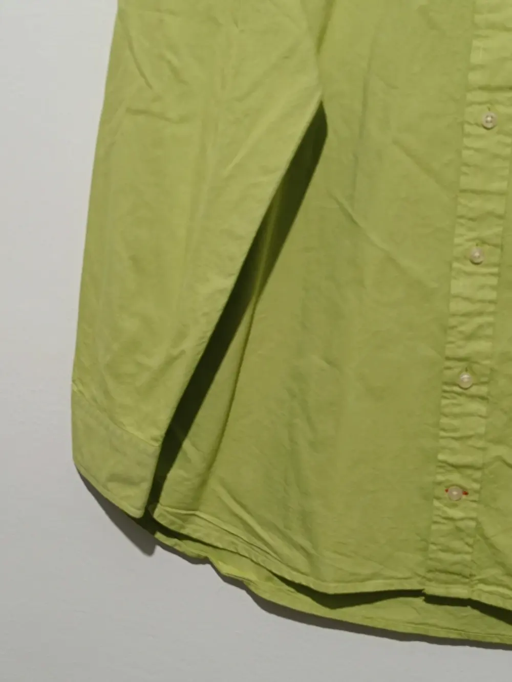Camisa verde lima lisa Tommy Hilfiger talla L ver medidas, foto 3