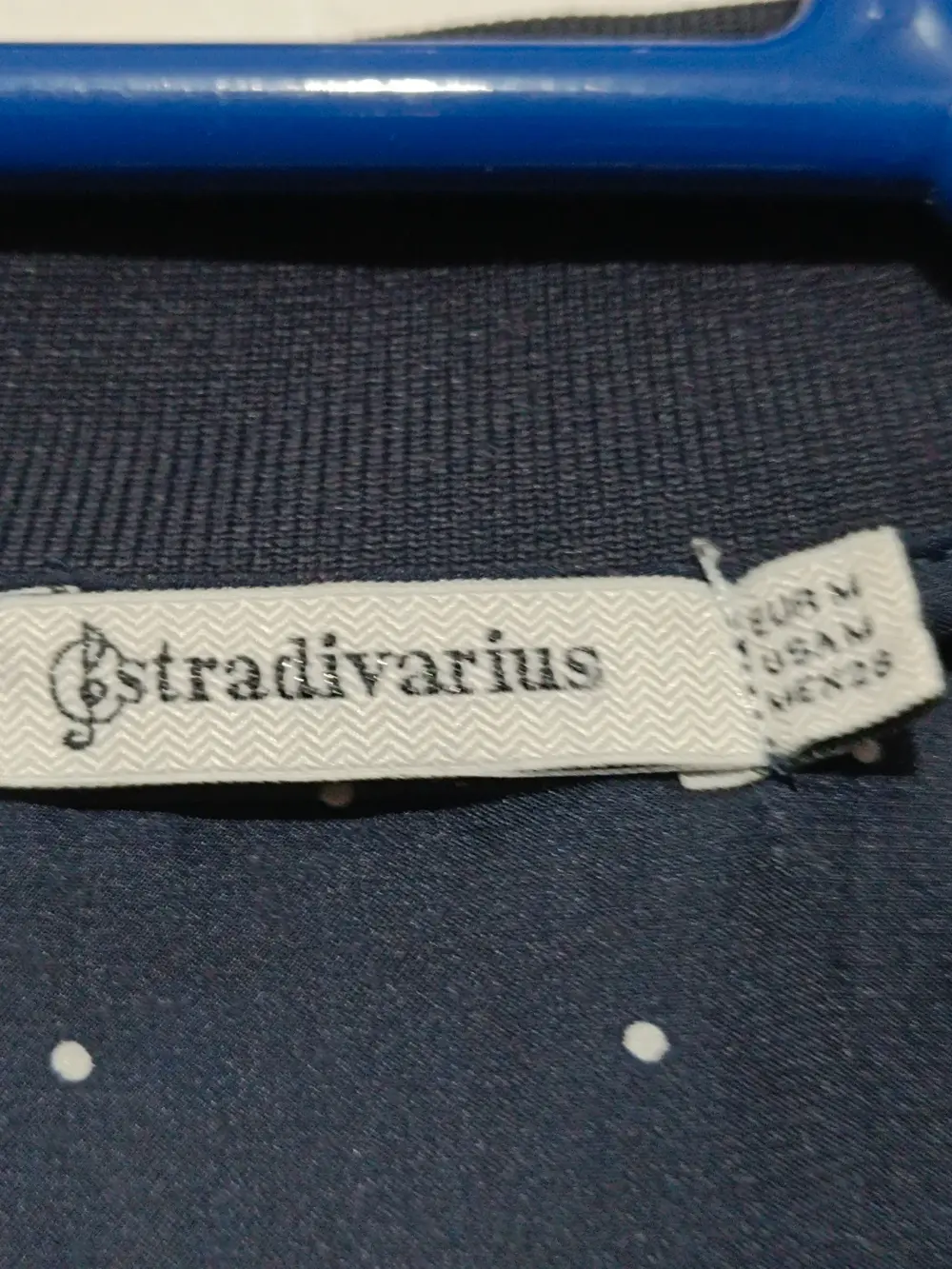 Chaqueta bomber topos azul Stradivarius talla M, foto 5
