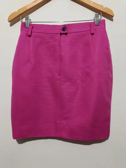Falda tubo fucsia vintage Laurel talla 40 equivale a una S ver medidas