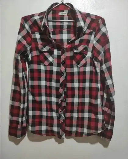 Camisa a cuadros manga larga Stradivarius*