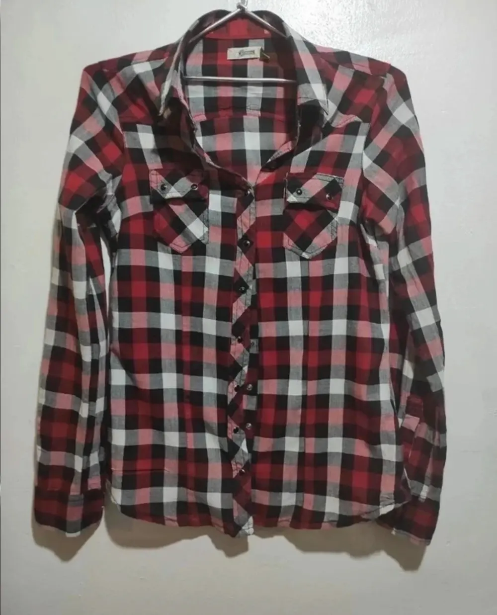 Camisa a cuadros manga larga Stradivarius*