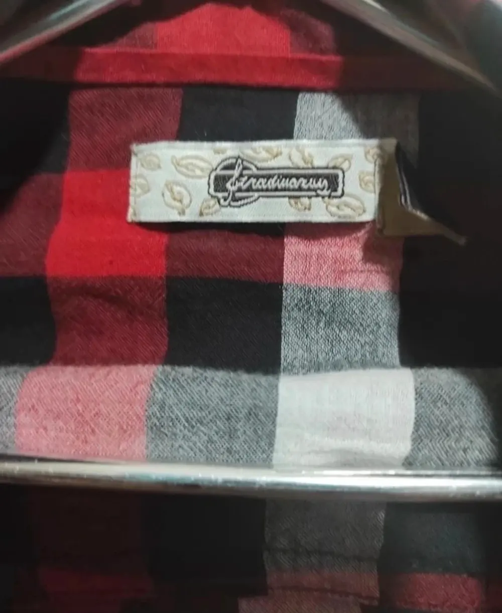 Camisa a cuadros manga larga Stradivarius*, foto 4