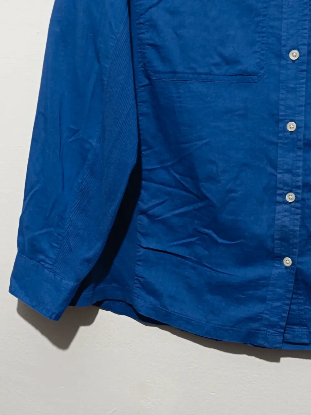 Camisa blusa azul manga larga Violeta by mango talla M ver medidas, foto 3