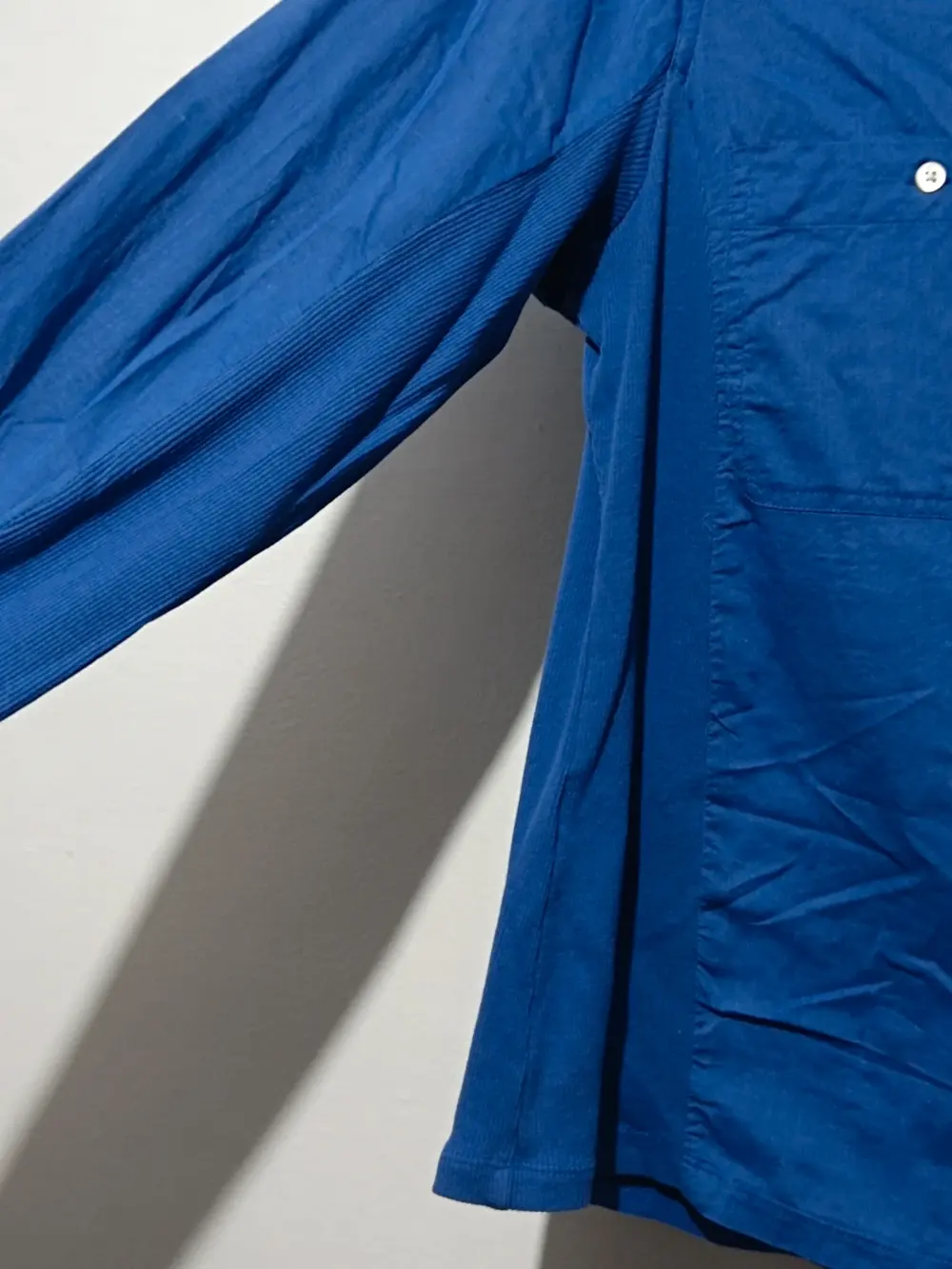 Camisa blusa azul manga larga Violeta by mango talla M ver medidas, foto 5