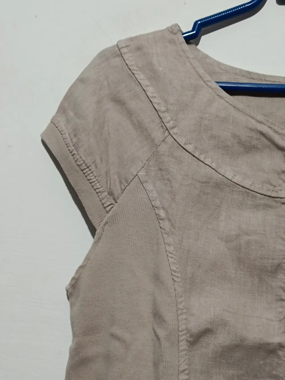 Vestido de lino tipo safari made in italy talla XXL sirve para XL ver medidas, foto 4