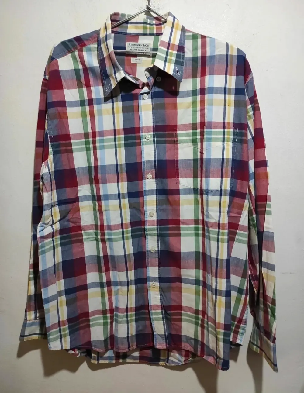 Camisa a cuadros manga larga Aberdeen&co*