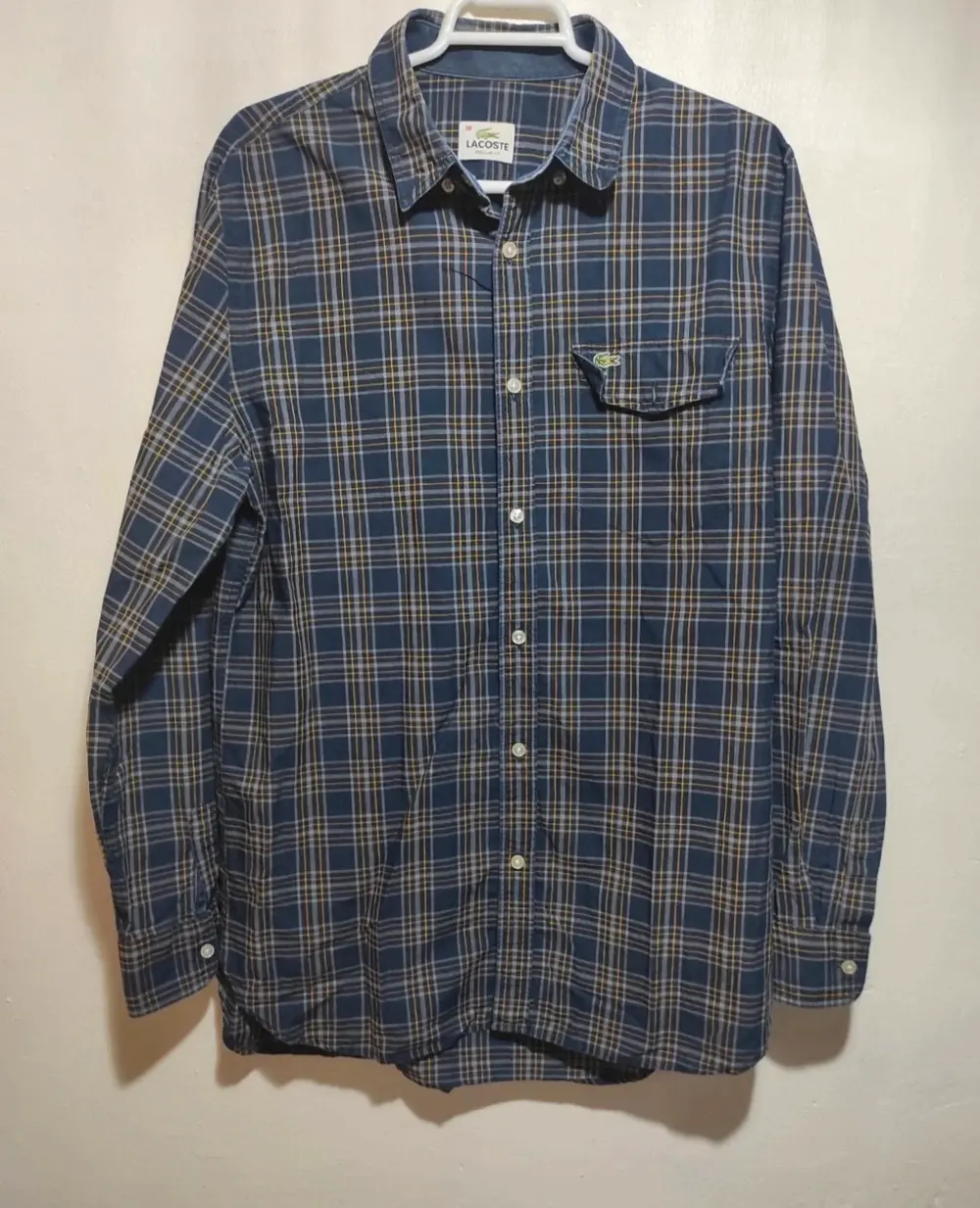 Camisa a cuadros Lacoste regular fit talla 38