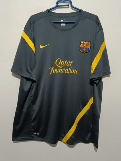 Camiseta FC Barcelona temporada 11/12 Gris Training Nike talla XXL ver medidas