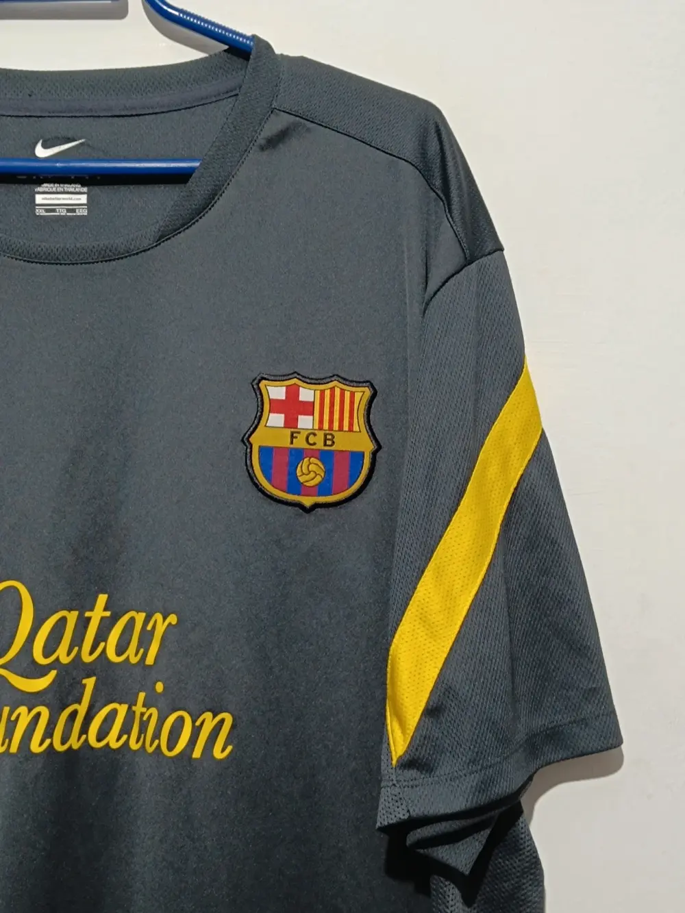Camiseta FC Barcelona temporada 11/12 Gris Training Nike talla XXL ver medidas, foto 4