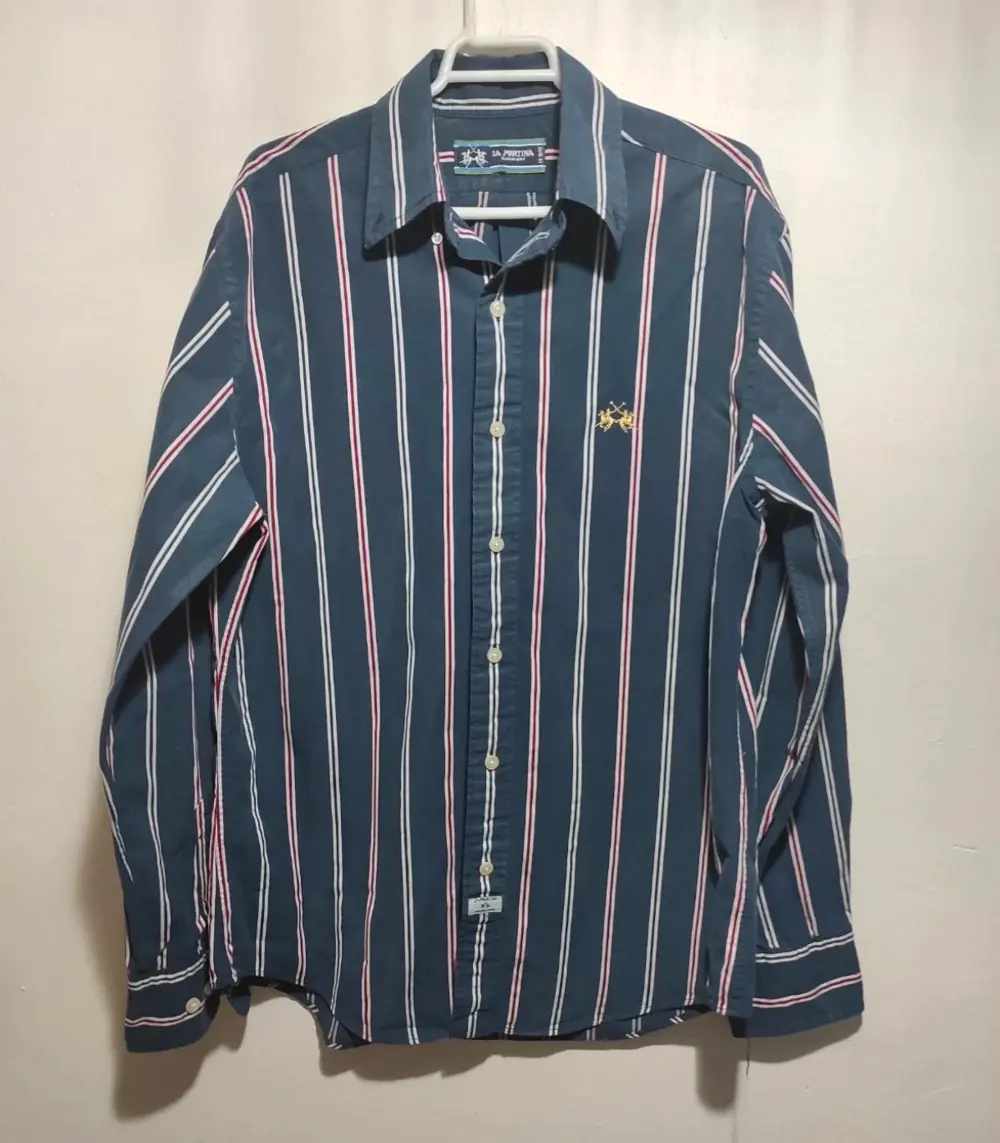 Camisa manga larga a rayas La Martina talla ver medidas*