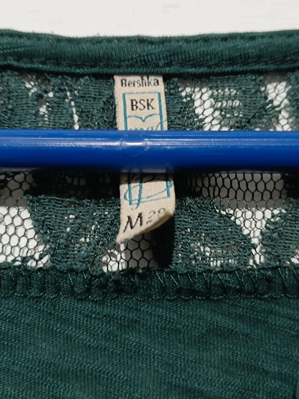 Camisa blusa manga larga Verde oscuro Bershka talla M, foto 2