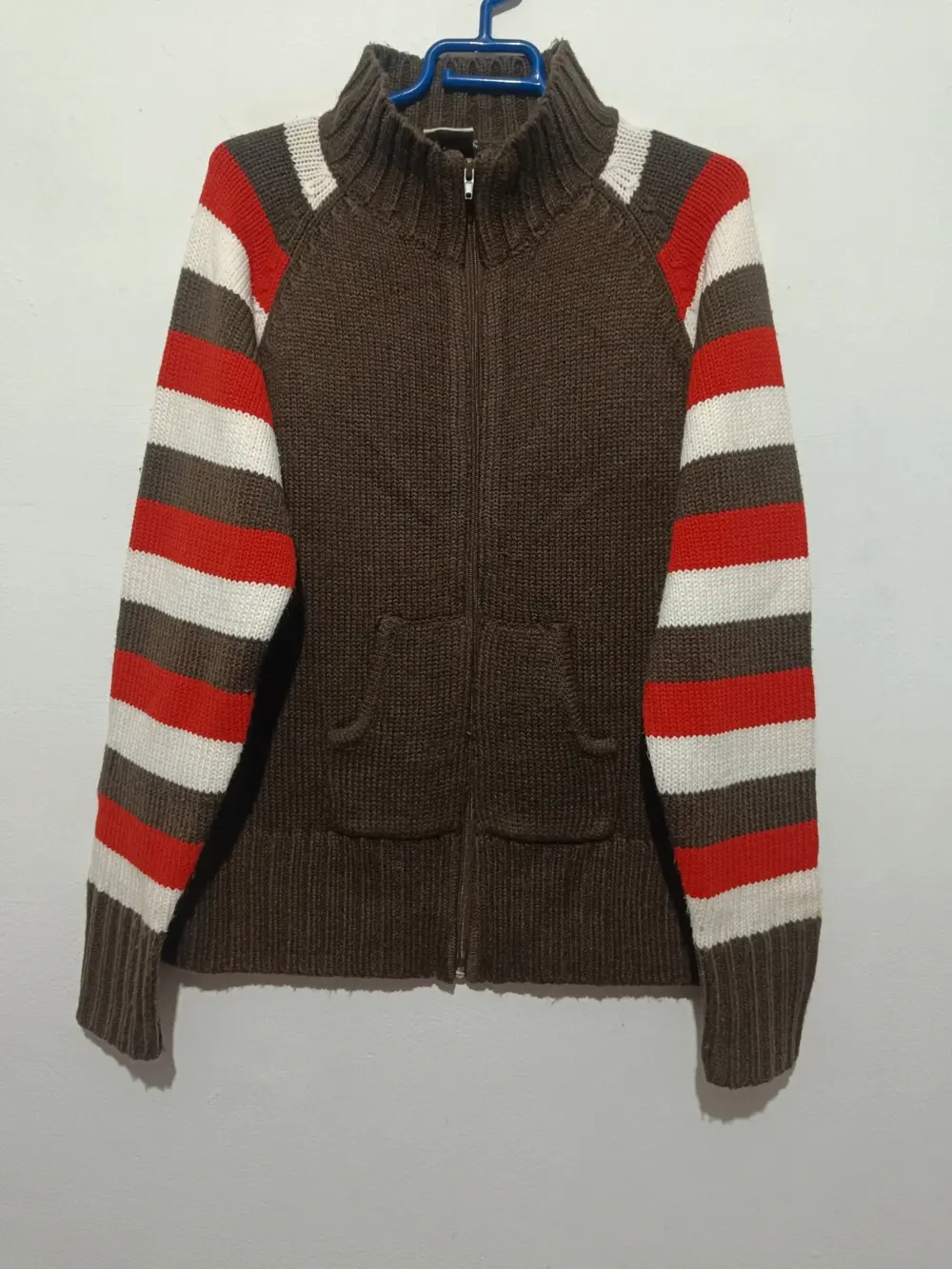 Jersey Cardigan vintage a rayas Vima talla XL