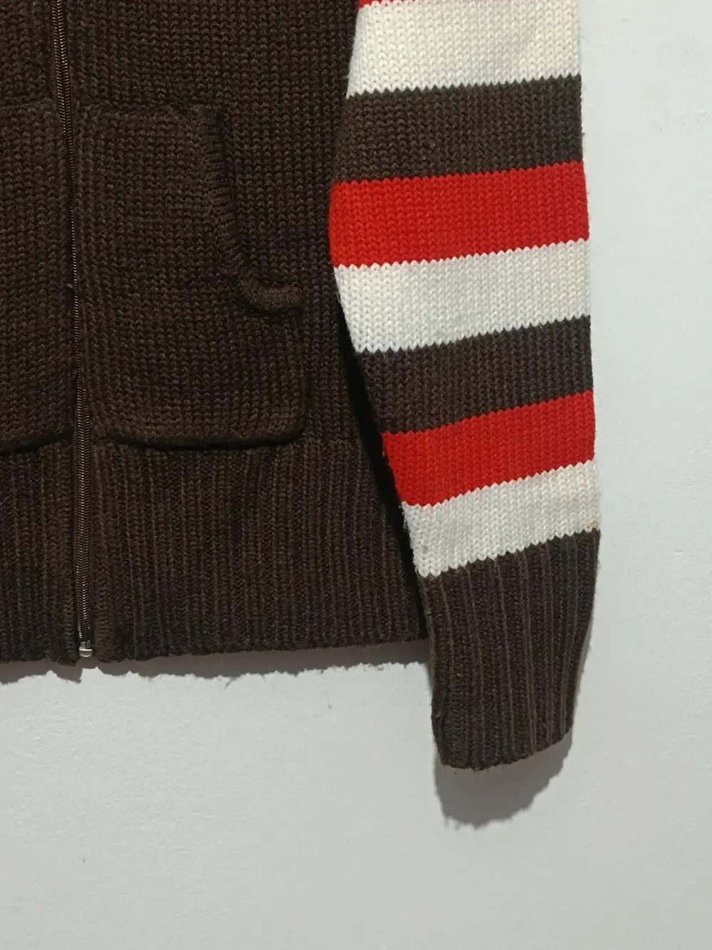 Jersey Cardigan vintage a rayas Vima talla XL, foto 2