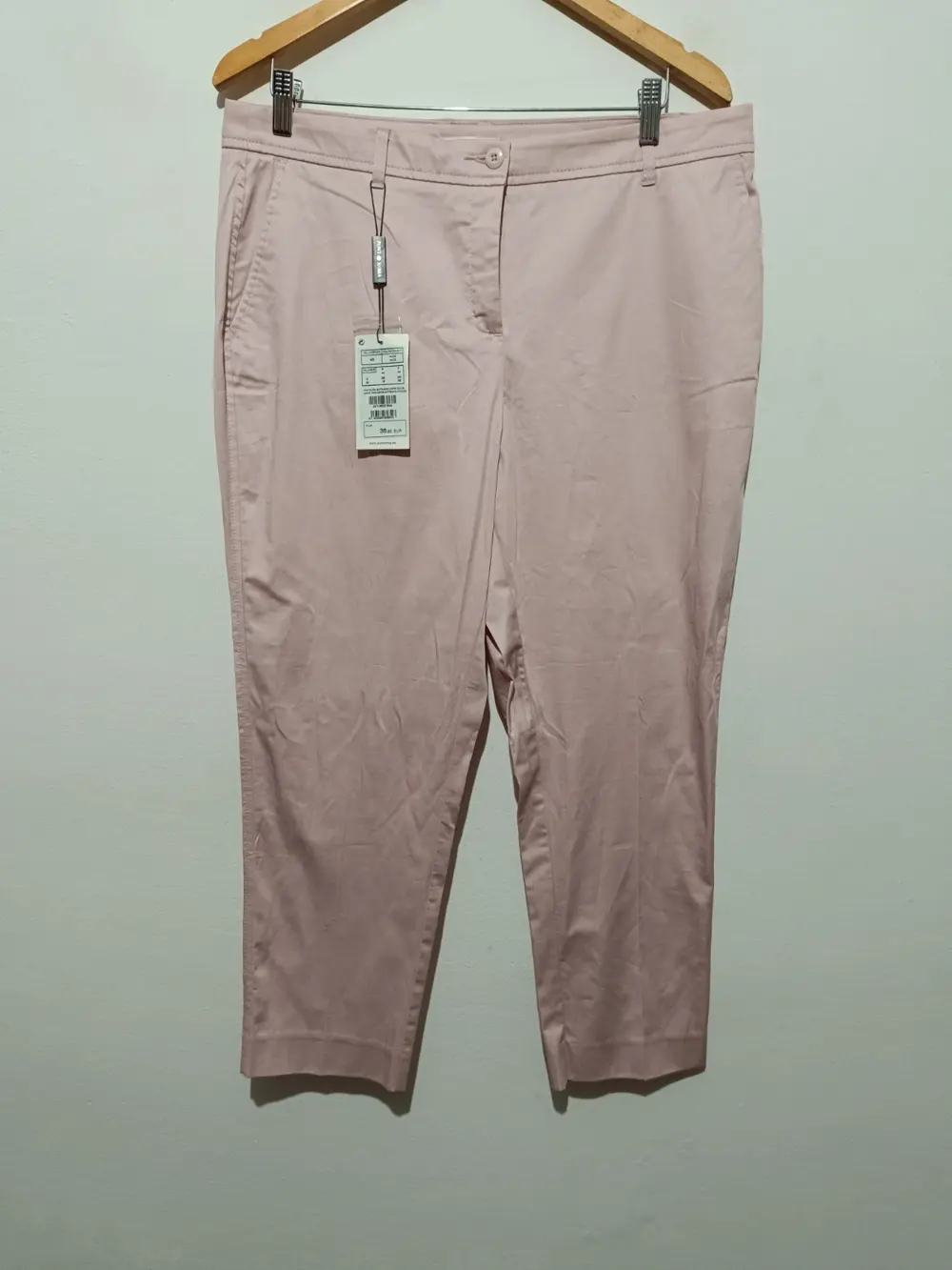 Pantalón satinado Capri rosa Punt Roma talla 46