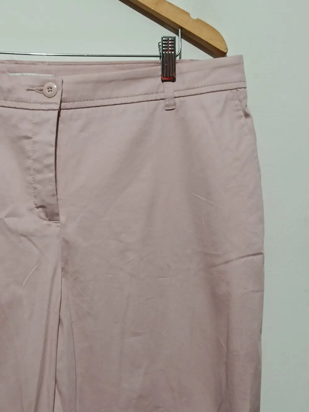 Pantalón satinado Capri rosa Punt Roma talla 46, foto 4