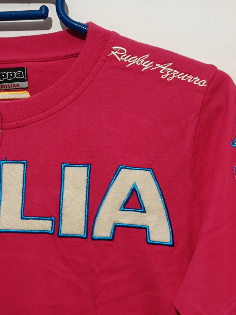 Camiseta vintage Y2K Italia rugby Azzurro Kappa talla M mujer, foto 4