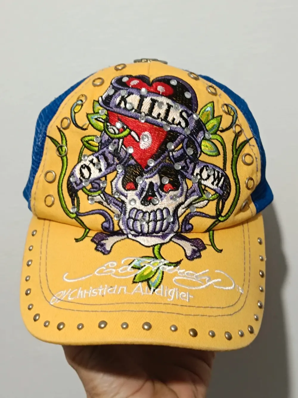 Gorra trucker Y2K Ed Hardy Christian Audigier talla única ajustable adulto unisex