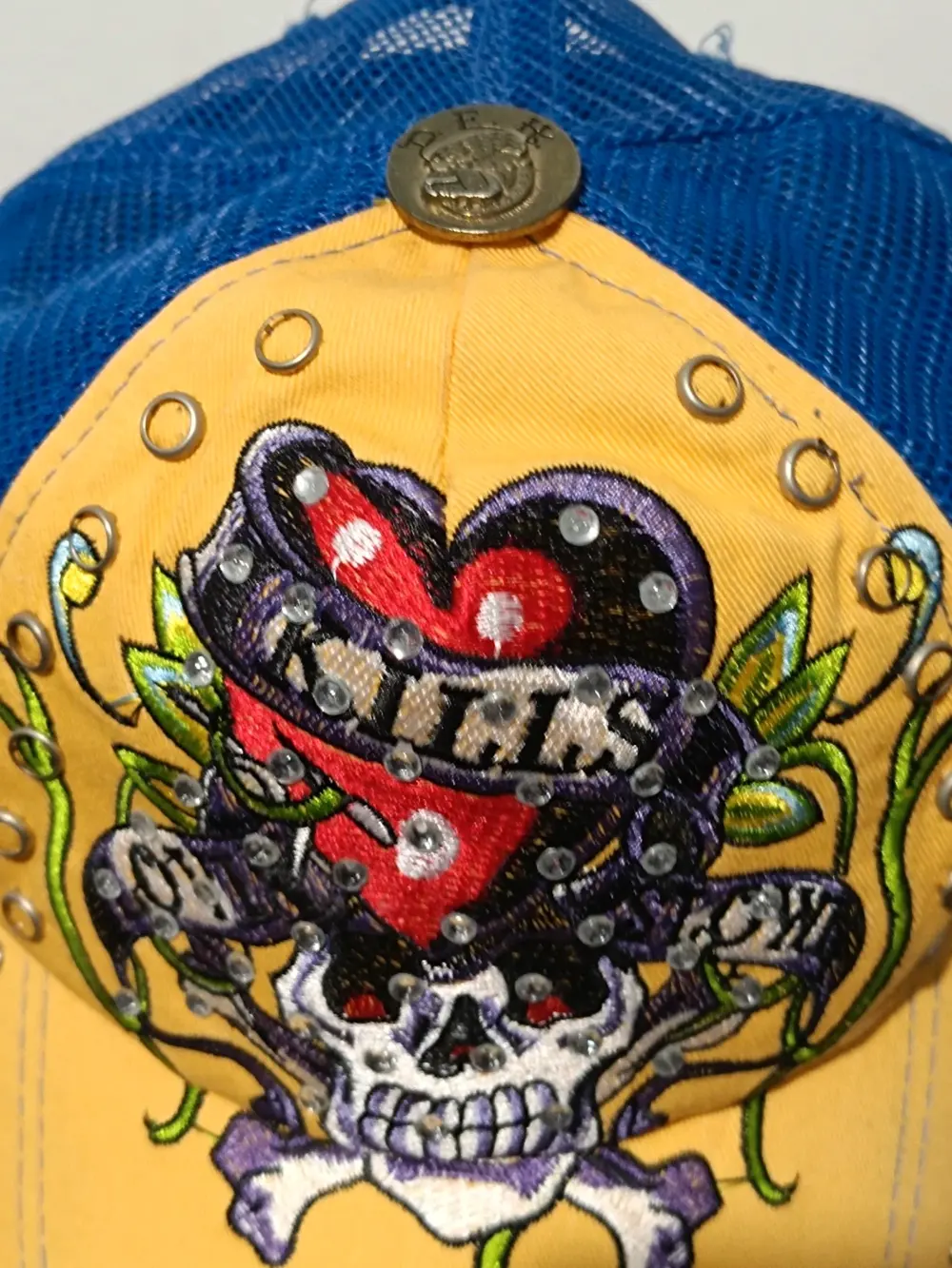 Gorra trucker Y2K Ed Hardy Christian Audigier talla única ajustable adulto unisex, foto 3