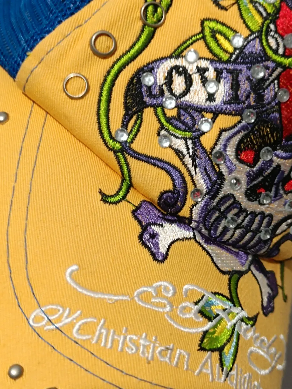 Gorra trucker Y2K Ed Hardy Christian Audigier talla única ajustable adulto unisex, foto 5