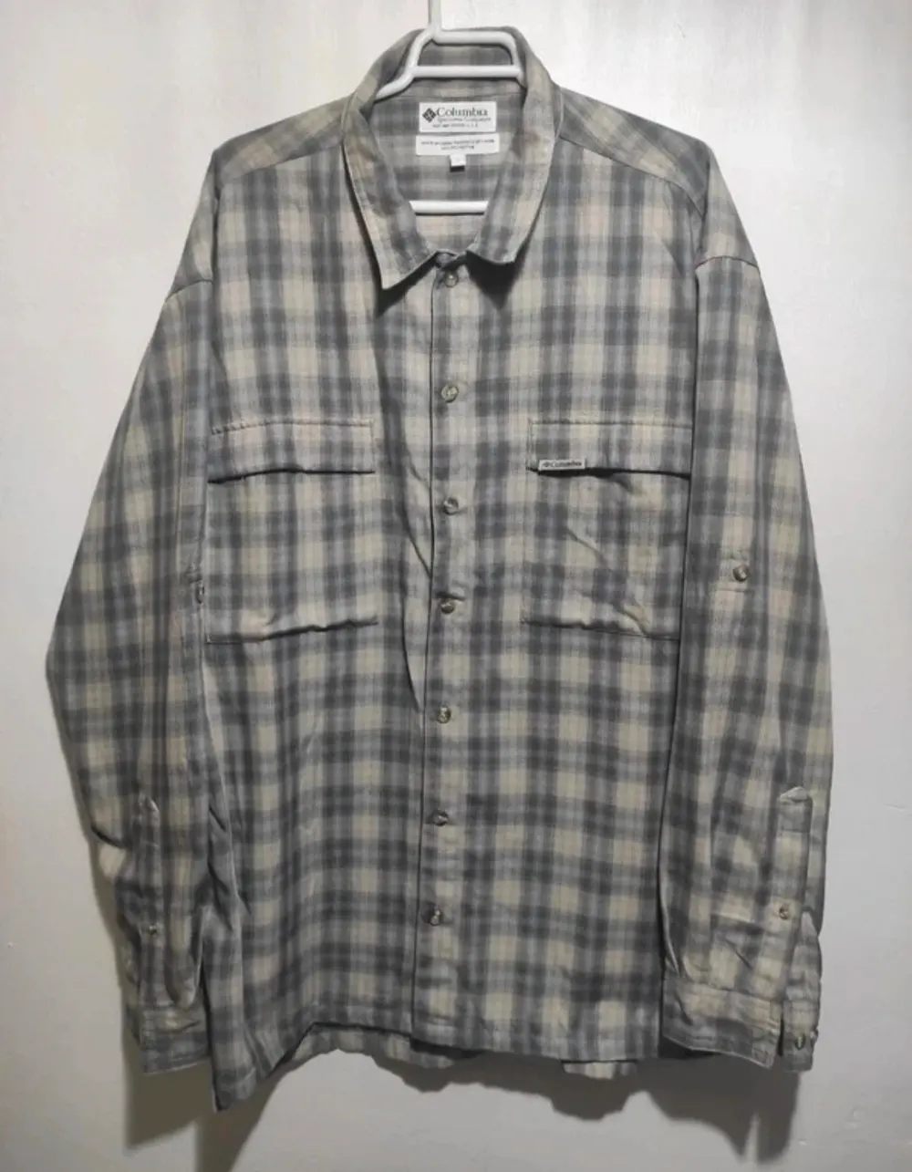 Camisa de cuadros manga larga Columbia*