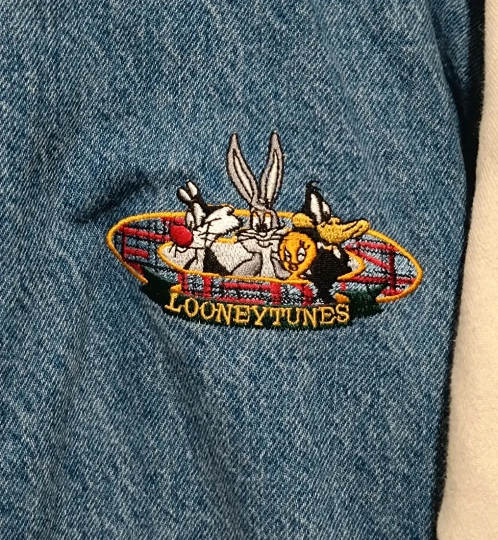 Chaqueta vaquera bomber vintage años 90 Looney Tunes talla XL Fruit of the Loom Super cotton*, foto 5