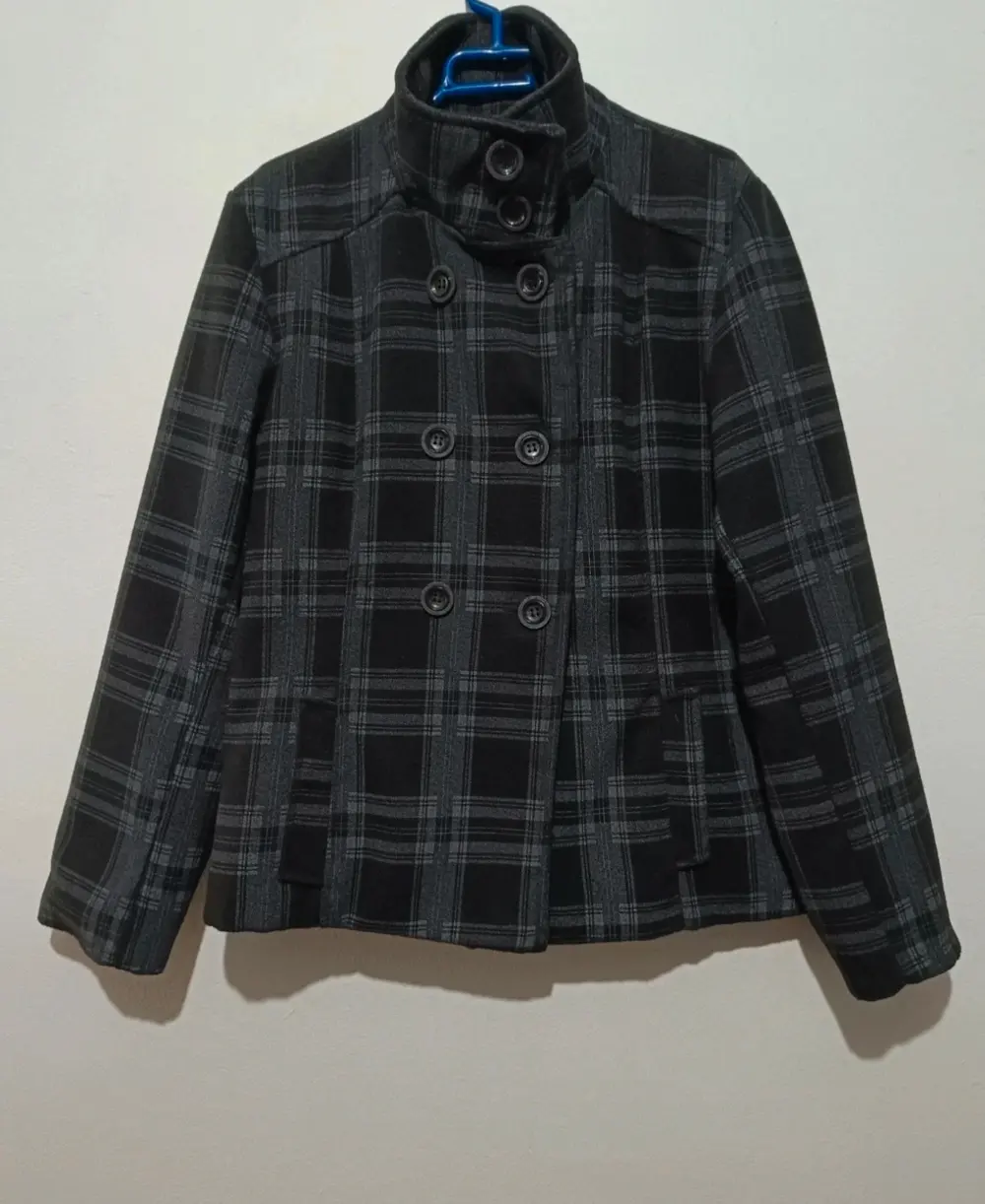 Abrigo a cuadros Made In Italy talla XXL sirve para XL ver medidas*