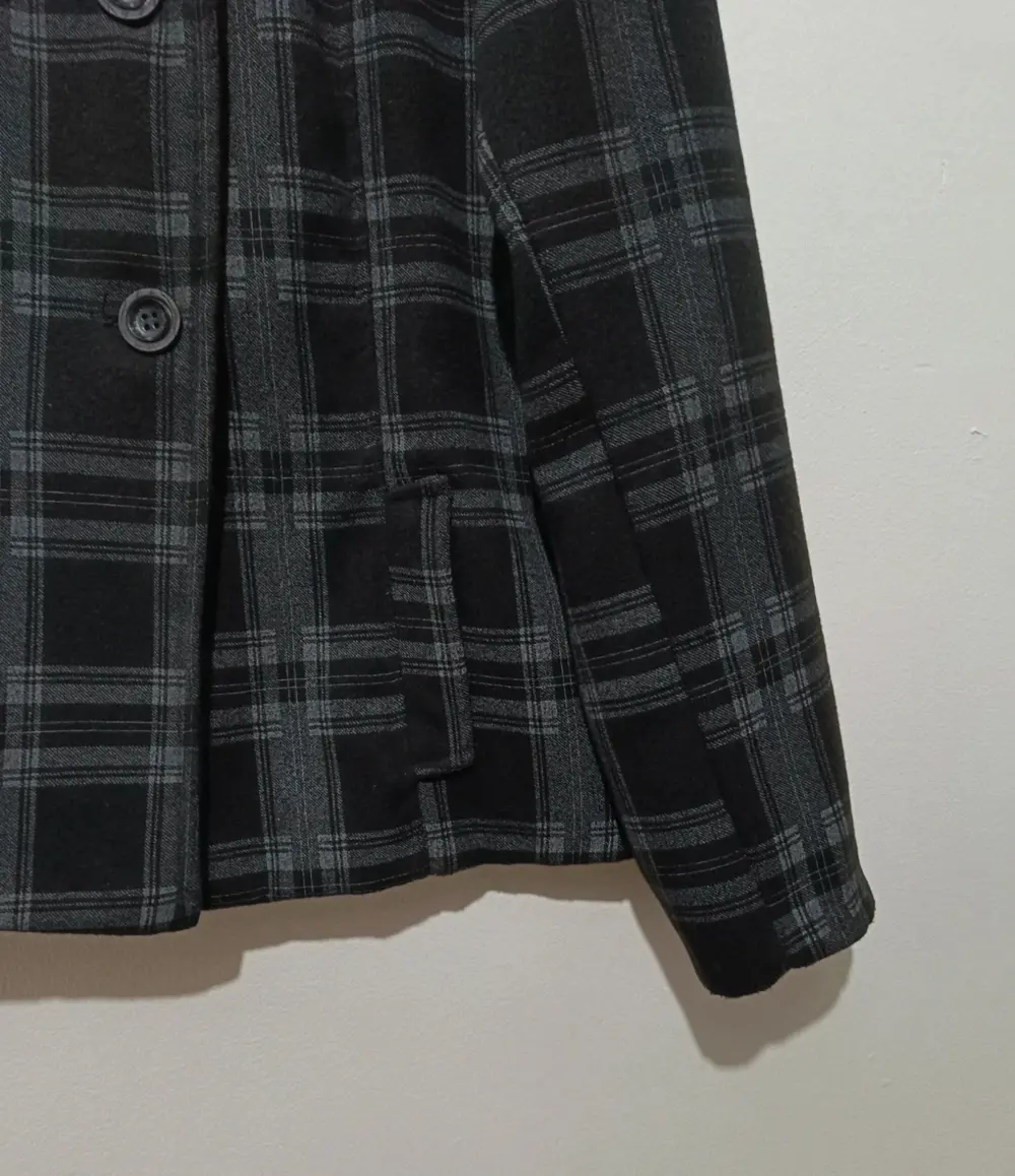 Abrigo a cuadros Made In Italy talla XXL sirve para XL ver medidas*, foto 2