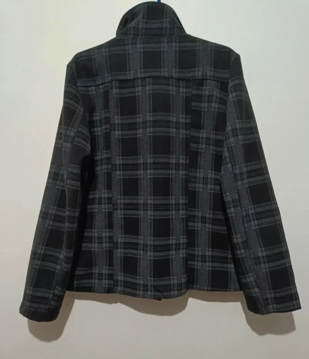 Abrigo a cuadros Made In Italy talla XXL sirve para XL ver medidas*, foto 5