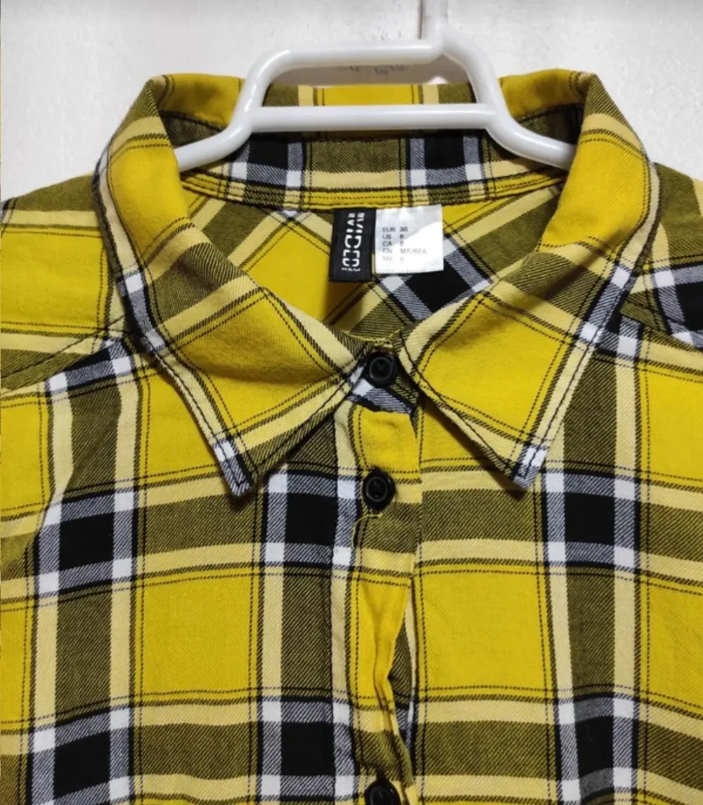 Camisa manga larga a cuadros H&M talla 38*, foto 2