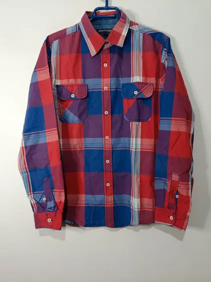 Camisa a cuadros manga larga Grandee talla M