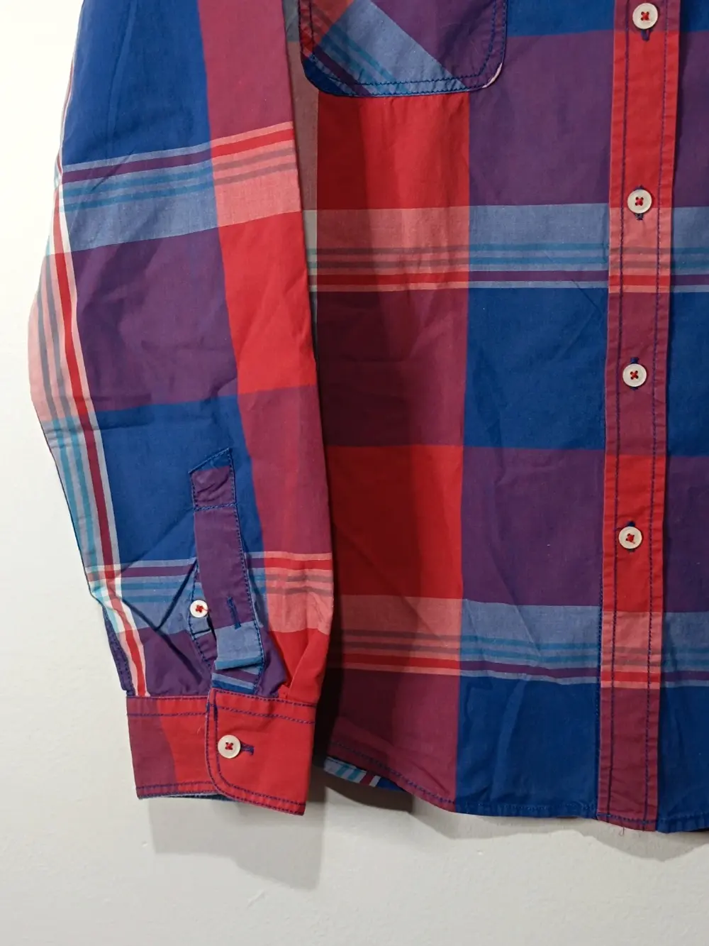 Camisa a cuadros manga larga Grandee talla M, foto 2