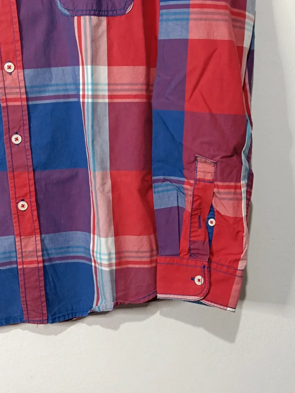 Camisa a cuadros manga larga Grandee talla M, foto 3