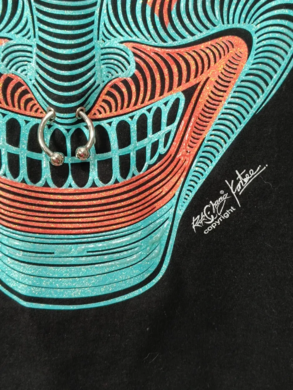 Camiseta Joker Neon 3D Big face Rock Chang talla M, foto 3