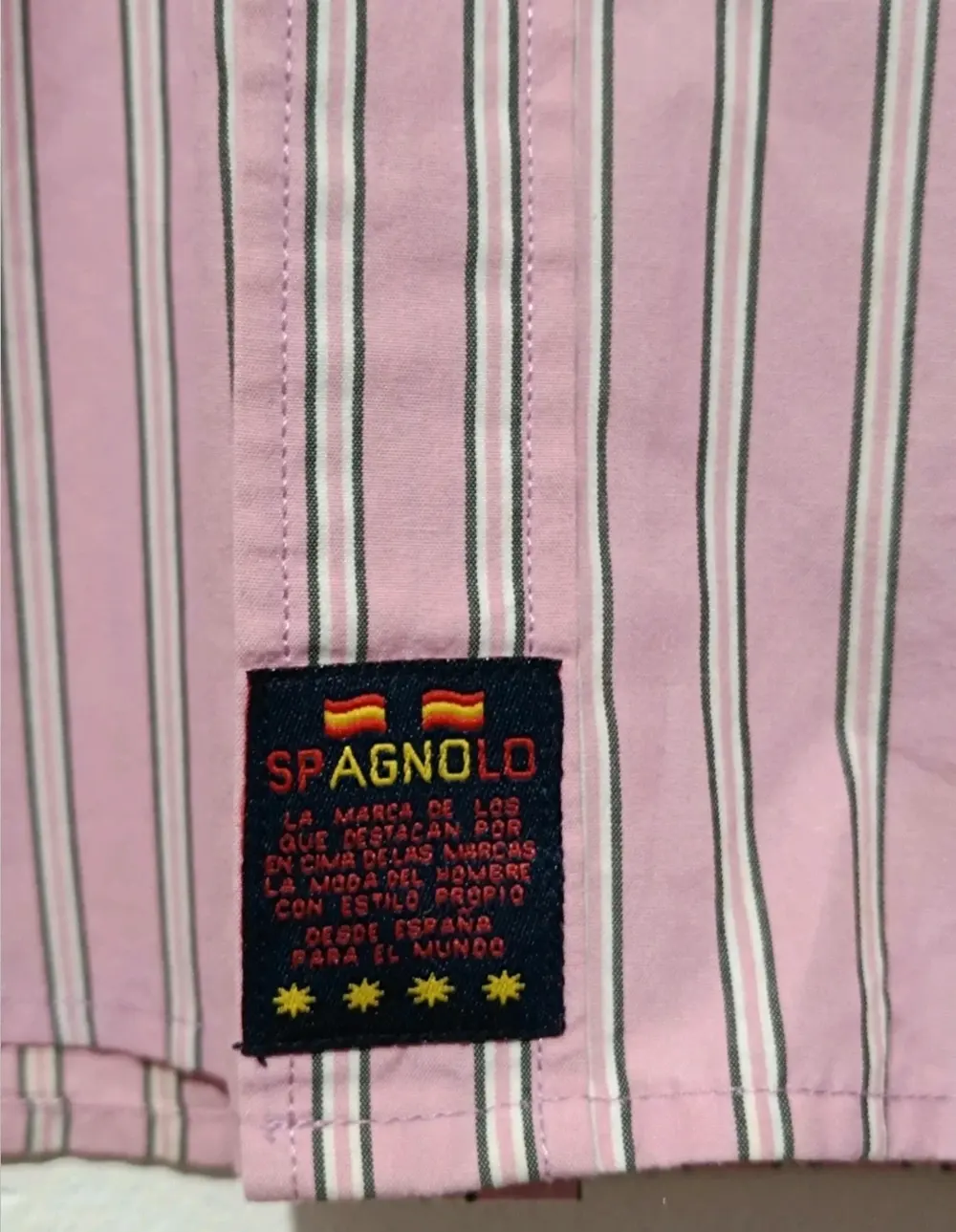 Camisa a rayas manga larga Spagnolo talla 2 equivale a una M ver medidas*, foto 3