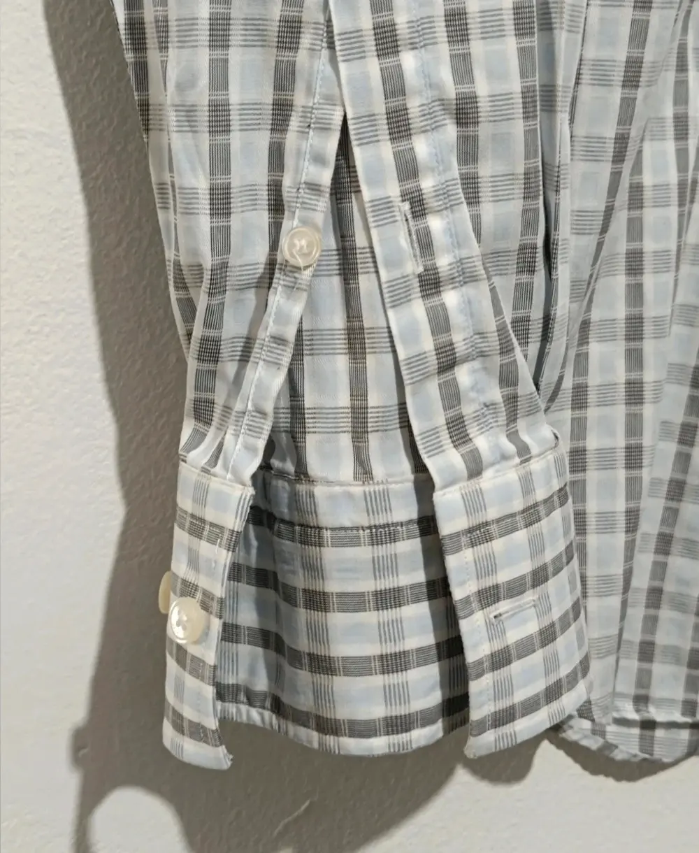 Camisa a cuadros manga larga Hugo Boss talla 39 15 1/2 equivale a una M*, foto 2