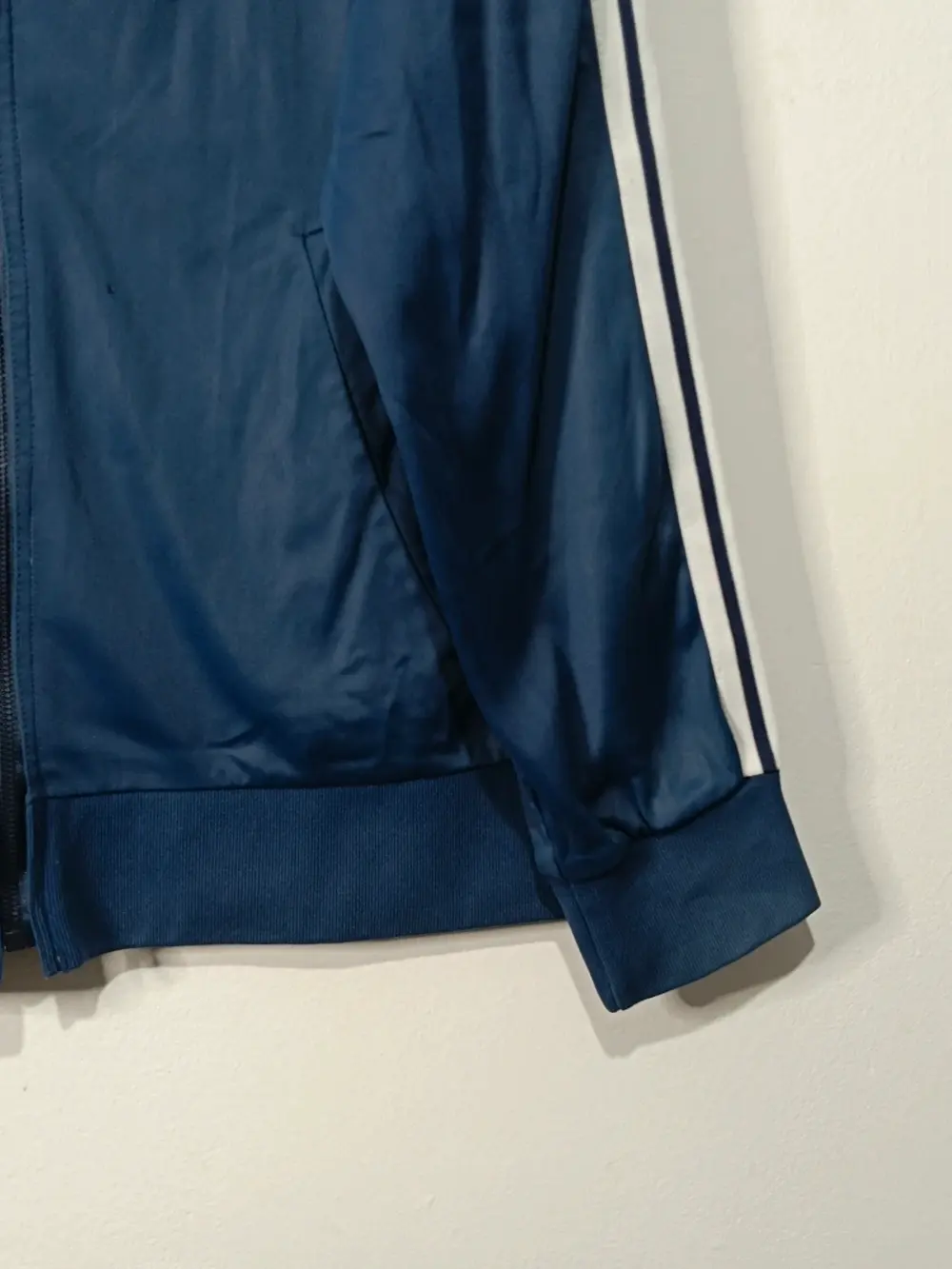 Chaqueta deportiva Adidas Ventex azul marino vintage de los años 70, talla L ver medidas, foto 2