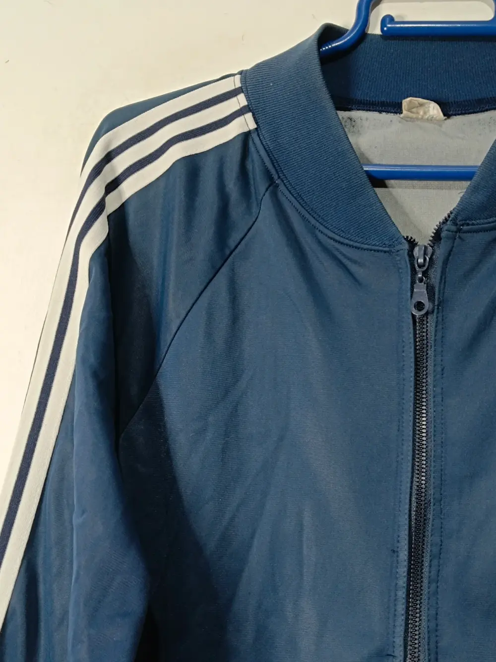 Chaqueta deportiva Adidas Ventex azul marino vintage de los años 70, talla L ver medidas, foto 5