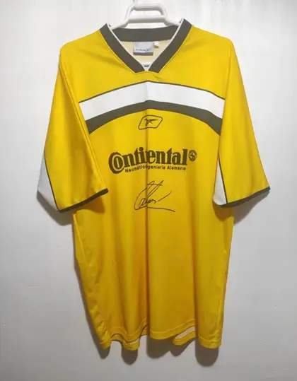 Camiseta manga corta Reebok publicidad Continental N°1 Casillas firmada talla M*