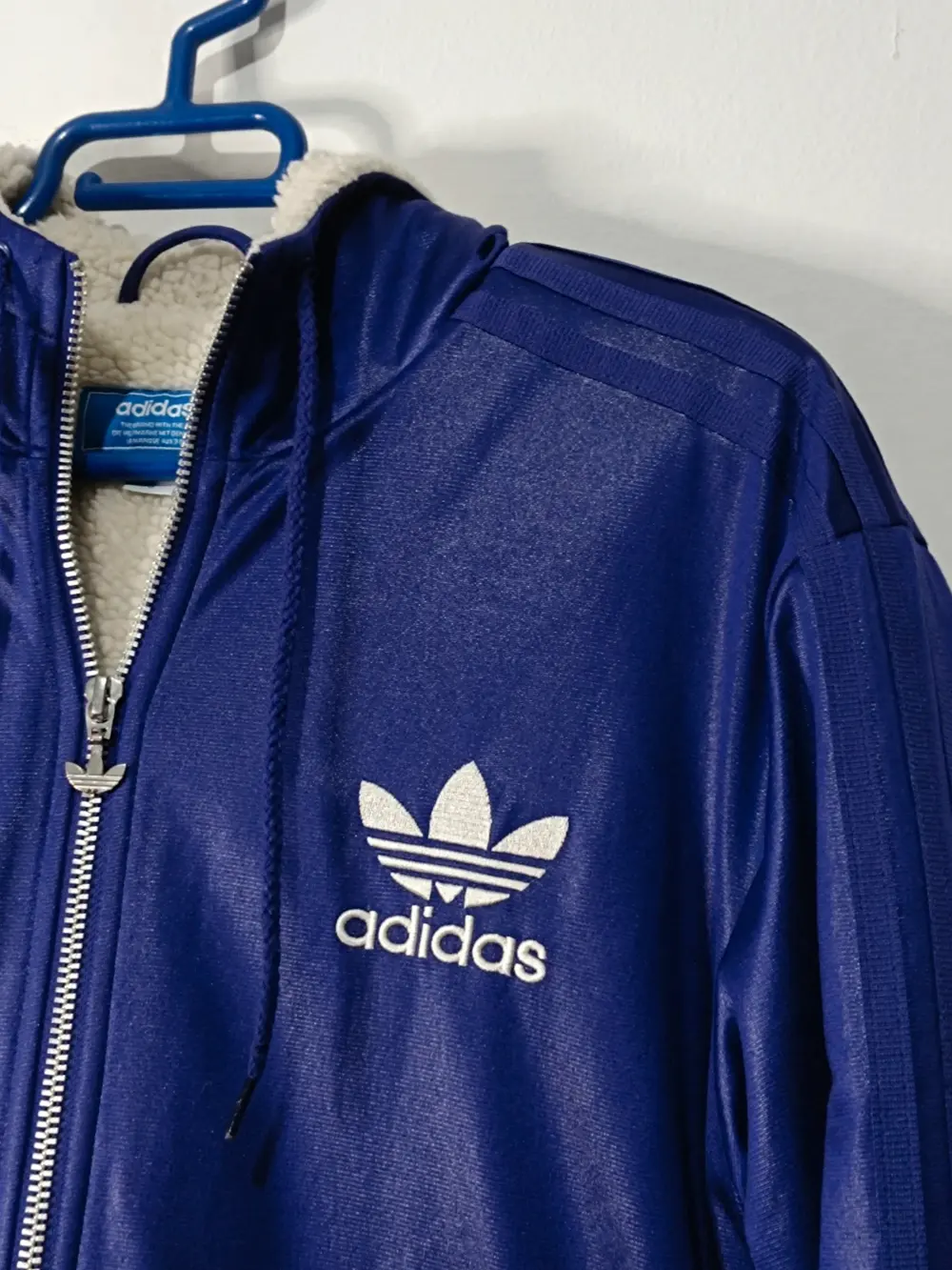 Chaqueta vintage Y2K forro polar borreguito Adidas Chile 62 talla S ver medidas, foto 4