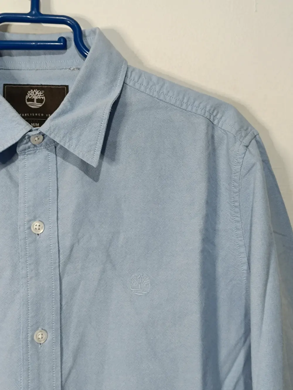 Camisa manga larga azul claro Timberland talla M, foto 4
