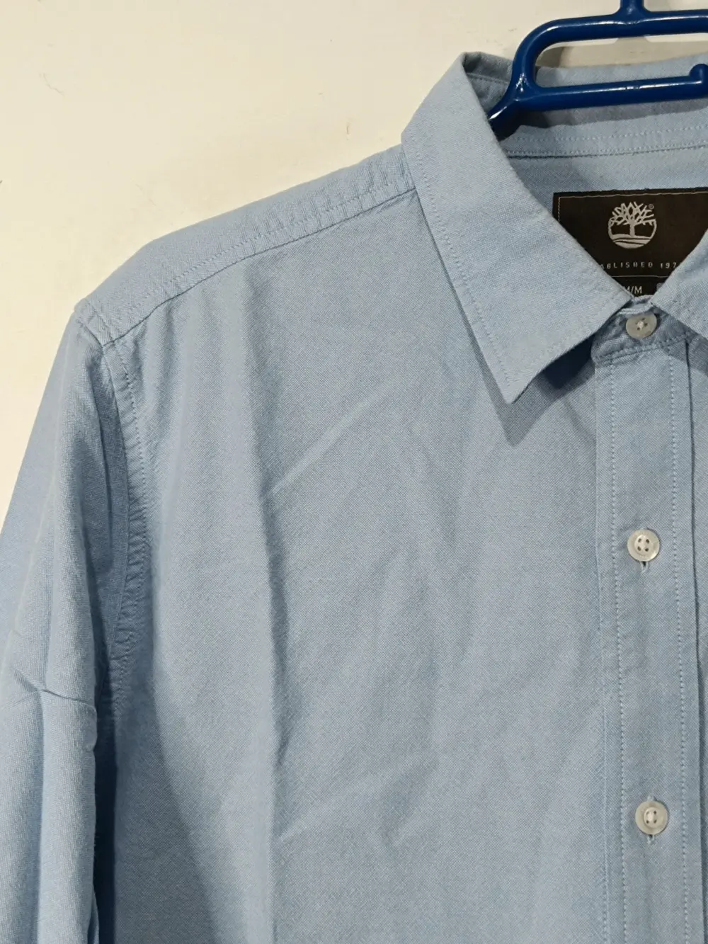 Camisa manga larga azul claro Timberland talla M, foto 5