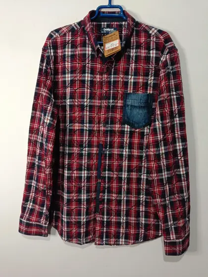 Camisa a cuadros manga larga Desigual Juli talla XL