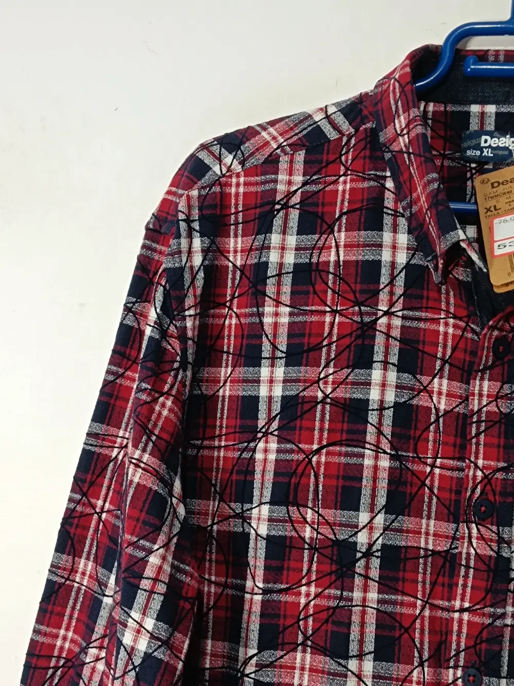 Camisa a cuadros manga larga Desigual Juli talla XL, foto 4