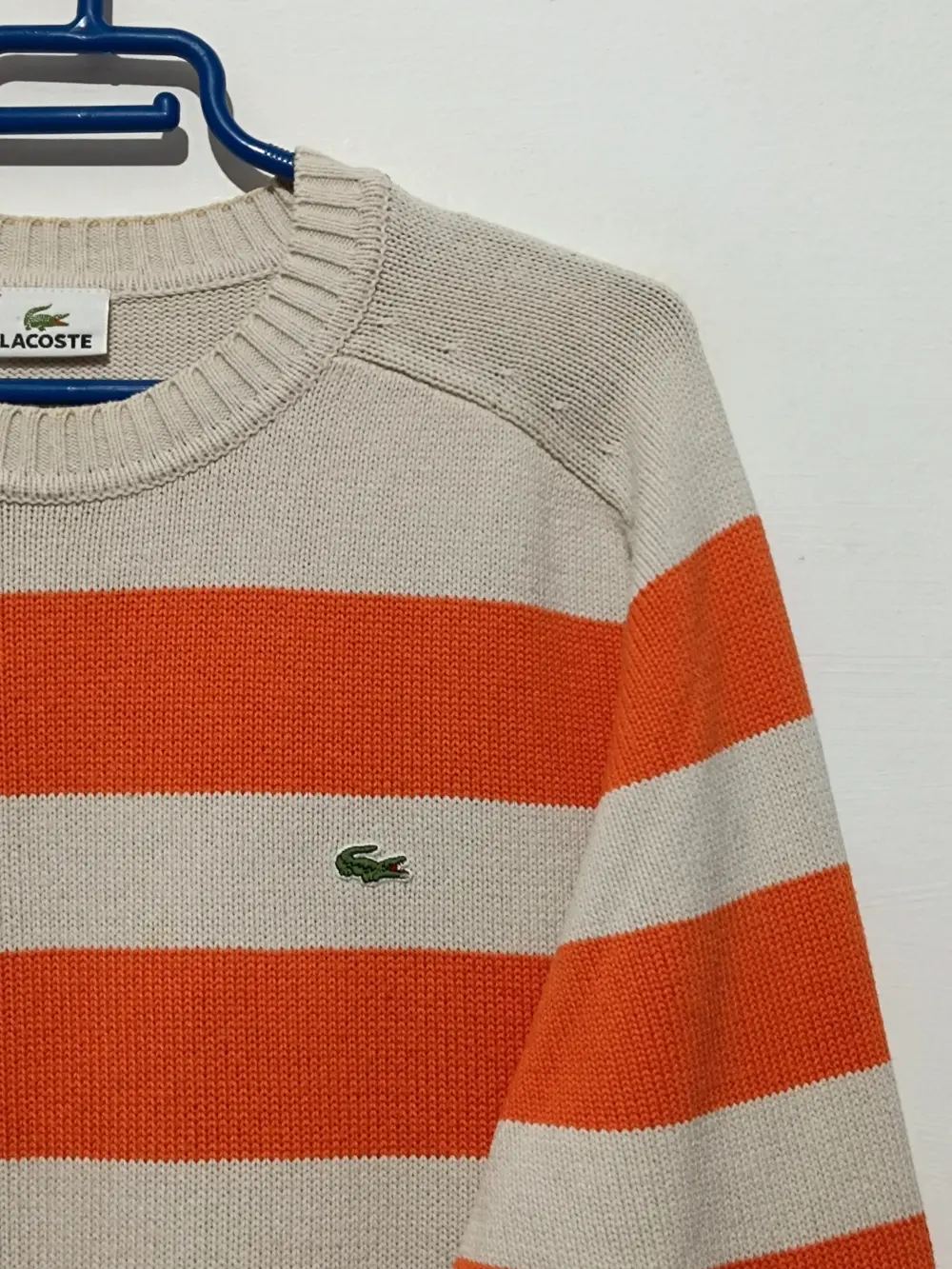Jersey a rayas vintage Lacoste talla 7 equivale a una XXL ver medidas, foto 4